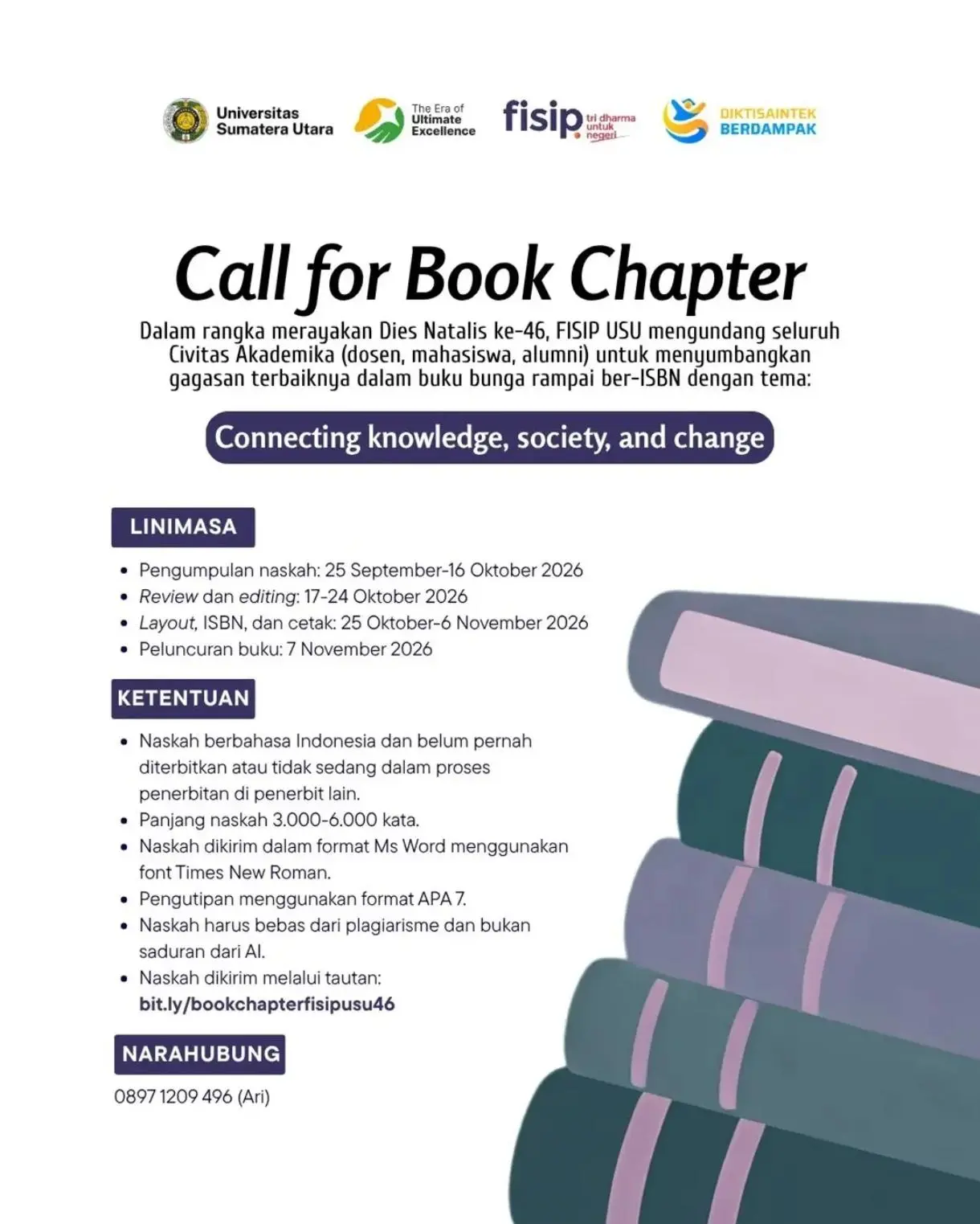 Call for Book Chapter Dies Natalis FISIP USU Ke-46